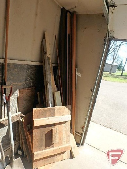 Mixed lumber: 2x4, 1x6, plywood, 4x4 treated wood posts; 1-1/2"x3" metal tubing,