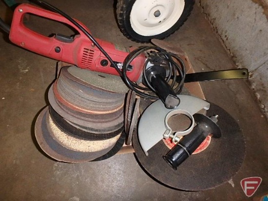 Tool Shop 7" angle grinder, model CT3203, 11amp with grinding wheels