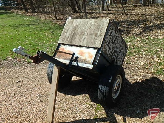 Homemade single axle utility trailer, 38"x50" tilt box, 36" sides, 1-7/8" ball