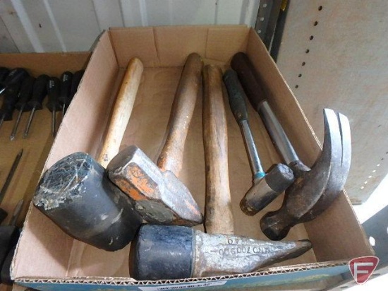 (5) hammers: dead blow, claw, and others
