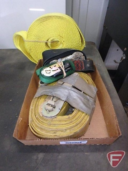 Ratchet straps and 3" tow strap