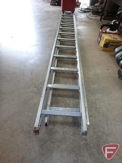 12' aluminum extension ladder, 2 pieces