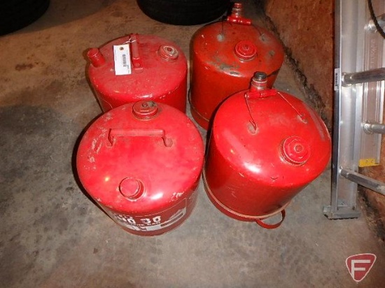 (4) Eagle Snogo metal 6 gallon gas cans