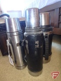 (3) insulated thermoses/beverage containers