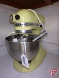 Kitchenaid countertop mixer model K45SS, pale mustard color