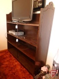 Wood bookshelf, 54-1/2