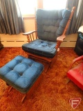 Wood glider rocker/rocking chair