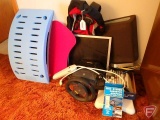 Nintendo Wii games, Wii fit board, Logitech momo steering column, computer monitor, lamp desks,