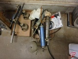 Grease guns, transfer pump, Safety Aim headlight adjuster, Caster Camber Kingpin level