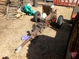 Homemade wood splitter on single axle with Ventoux 4 cylinder gas engine, type 670-1; 24