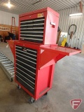 Craftsman 2pc locking tool chest on casters, 24 drawers total, with keys