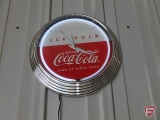 Coca-Cola advertising lighted clock, 12