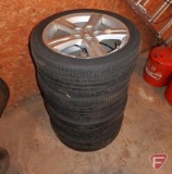 (4) P215/45R17 tires on 5 bolt rim, off of a 2009 Pontiac Vibe