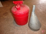 5 gallon safety gas can with funnel