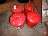 (4) Eagle Snogo metal 6 gallon gas cans