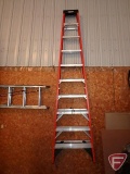 14' Werner fiberglass folding step ladder, 300lb capacity