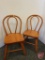 (2) child's bent wood back chairs