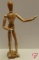 Wood poseable human form drawing mannequin 17inH
