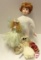 Jointed GT fairy doll 8/22/3000, boy angel doll with ceramic wings and teddy bear, doll stand