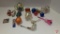 Vintage Christmas ornaments, bird clip-on, mirrored, and others