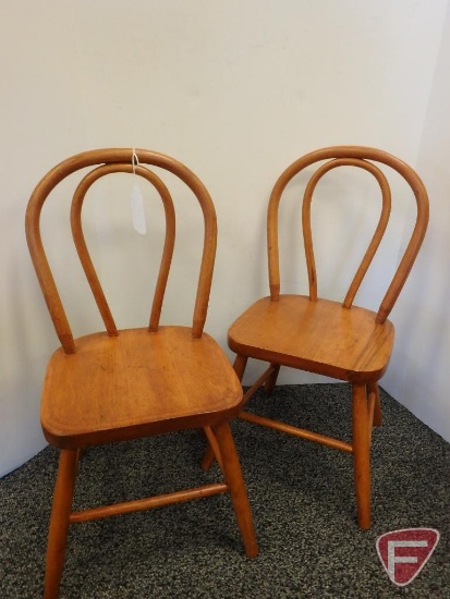 (2) child's bent wood back chairs