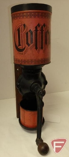 Vintage wall mount coffee grinder