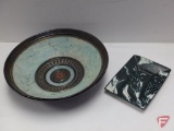 Decorative ceramic bowl, bottom marked 