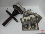 Vintage stereoscope with photo cards from Keystone View Company