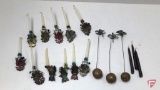Vintage clip-on Christmas candles, clips and weighted candle holders for tree
