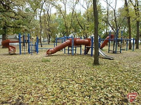 Landscape Structures Mexico Forge complete playground system located in Glencoe, MN