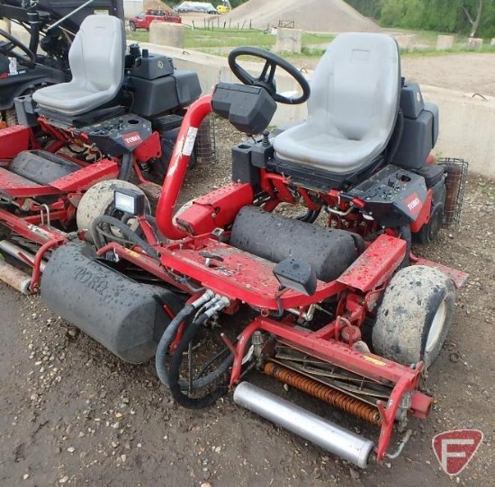 2011 Toro Greensmaster 3150 gas reel mower, 2 wheel drive, model 04357, 2396 hours showing