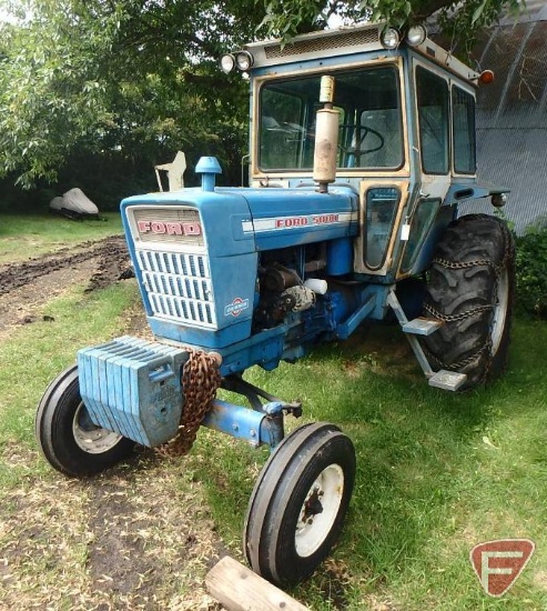 1972 Ford 5000 diesel tractor, 652 hrs showing, sn C352307