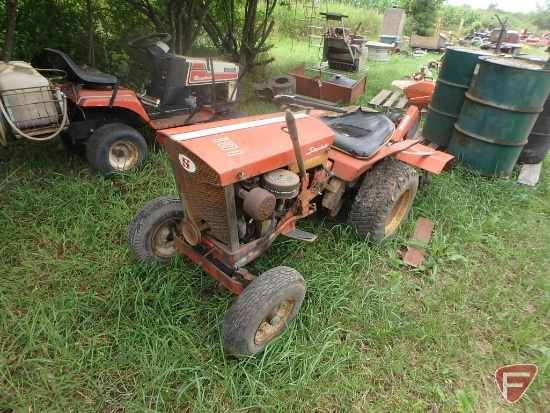 Simplicity Landlord 101 lawn tractor, sn 007741 with 36" rear mount tine tiller