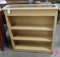 Wood book shelf with planter top, 41inHx37inWx11inD