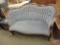 Gray velvet tufted loveseat sofa/settee, 51