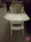Painted cane back high chair