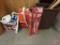 Hoover Spirit and Dirt Devil vacuums, Mickey Mantle wood bat, cane, bathroom scale,