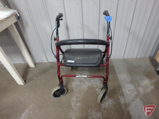 Nova assistive walker with brakes and seat