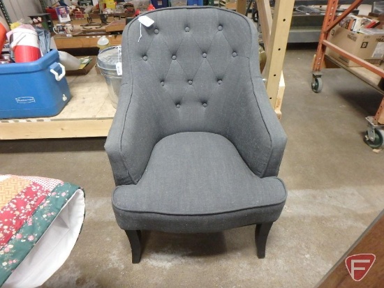 Linen/cotton upholstered chair