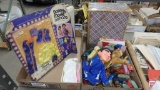 Vintage toys, Donny & Marie Osmond doll clothes, doll suitcases, plastic cowboys, indians, and cars