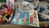 Vintage Rice Krispies placemats, paper dolls, child's placemats, vintage Dumbo song book,