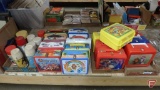 Metal/plastic lunch boxes and thermoses, Rainbow Brite, Return of the Jedi, Batman, Transformers,