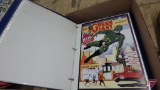 Comic book art in 3-ring binder, approx 25 pieces, 7inx10in