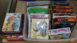 Assortment of puzzles, some vintage, Frame Tray, wood, and boxed.