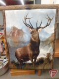 Mountain Elk wall hanging/tapestry 25-1/2