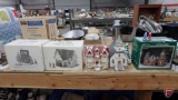 Christmas decoration: (5) electric house figurines