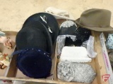 Women's and men's hats and beaded purses
