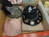 Women's hats and jewelry pins