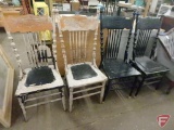(4) matching wood chairs