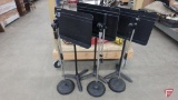 (3) music stands and (3) microphone stands